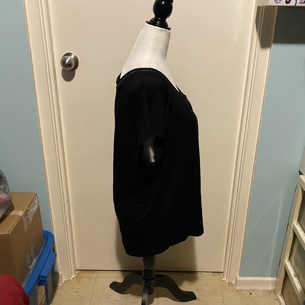 MICHEL STUDIO TEE W/LEATHER DETAIL - Picture 6 of 10